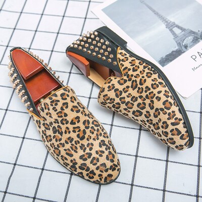 Personality Men Casual Shoes Punk Style Mens Loafers Stylish