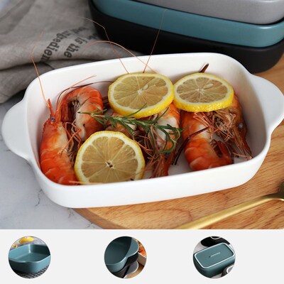 Cheese Baked Plate Baking Tray Ceramic Western Dishes Oven P