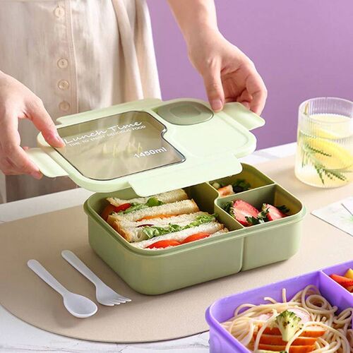 Bento Lunch Box For Kids Girls Cartoon Students Kawaii Cute
