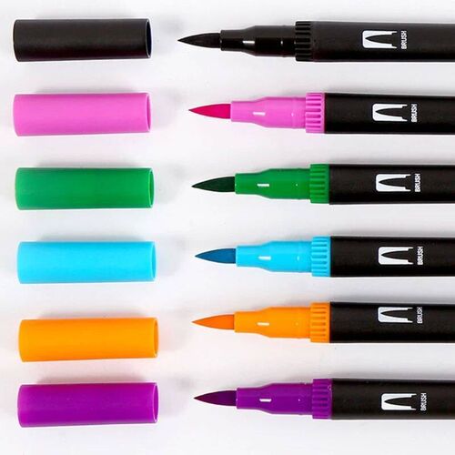 36/48/60/72/100 Colors Double Ends Brush Pen Set Watercolor
