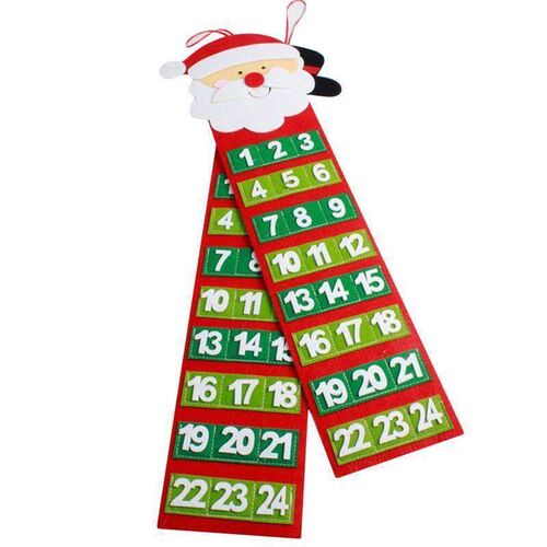 Santa Claus Snowmen Christmas Advent Calendar Door Wall Wind
