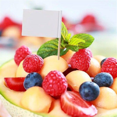 200Pcs Lightweight Wooden Dessert Topper Toothpick Flags