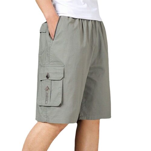 Summer Dad orts Mens Loose Mens Five-point Pants Middle-ag