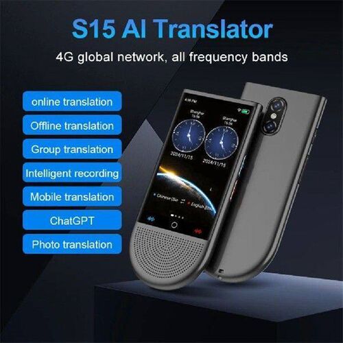 S15 4G Portable AI Translator Offline Online Translation AI