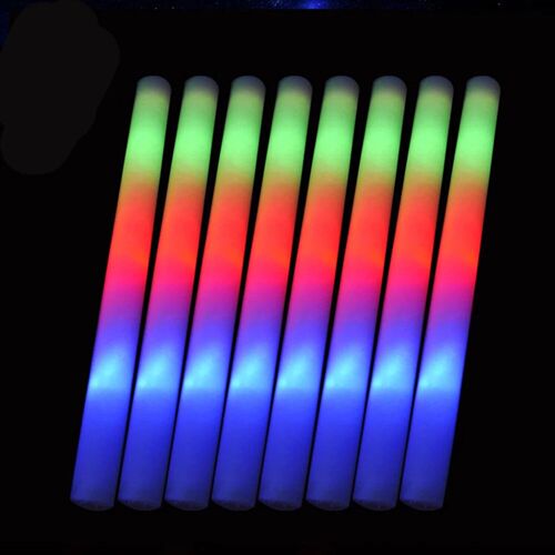30/50 Pcs Led Foam Bar Glow In The Dark Light-Up Foam Sticks