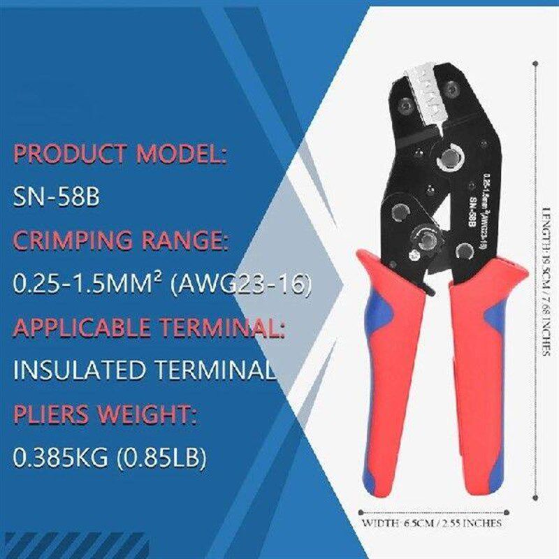 SN-58B Automotive Plug-In Crimping Pliers For Heat Shrink, - 实物图