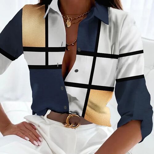 New Temperament  Loose Shirt Woman Fashion Elegant Casual