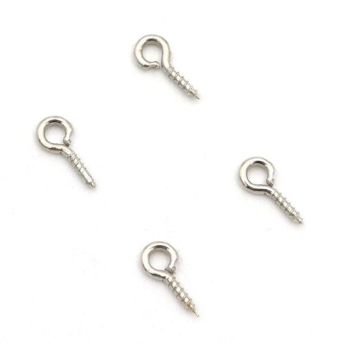 200pcs/lot 8mm Sheep Eyes Nail Screw Beads Clasps Hooks DIY