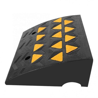 2pcs Heavy Duty Rubber Curb Ramps Driveway Threshold Ramp fo