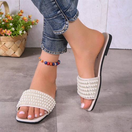 Ladies fashionable casual flat sandals, versatile outdoor
