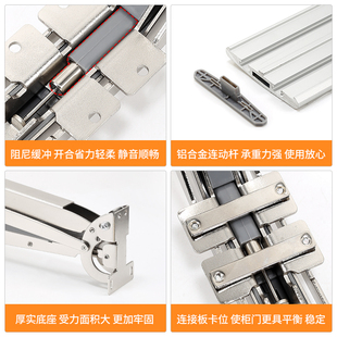 衣整体橱柜巴士门铰链平移门铰链转角衣柜门折叠阻尼缓冲铰链五金