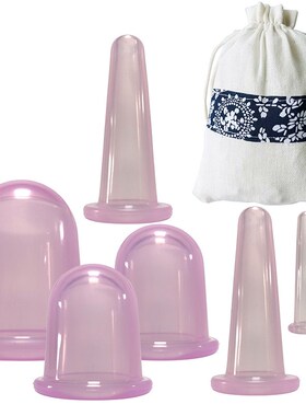 2 4 7Pcs/Set Silicone Anti Cellulite Cup Vacuum Massage suct