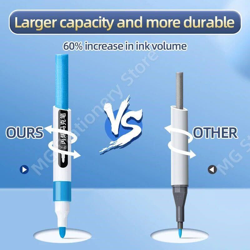 M&G acrylic paint marker pen full set car metal shoes waterp图片