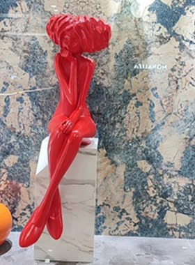 抽象水滴雕塑摆件售楼处玄关过道大理石底座商场酒店会所软装饰品