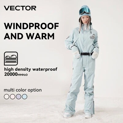 VECTOR Extra Thick Women Ski Pants Straight Full Overalls Wi
