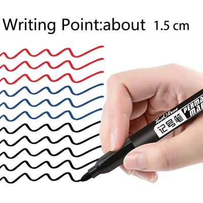6 PCS Permanent Marker Pen Manga Drawing Markers Black Blue