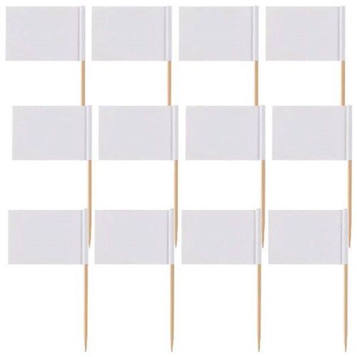 200Pcs Lightweight Wooden Dessert Topper Toothpick Flags