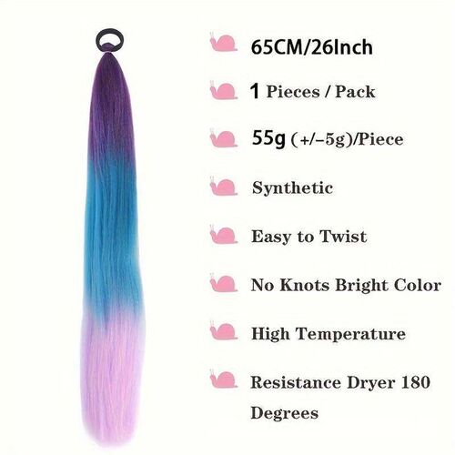 Childrens Girls Rubber Band tail Wigs Boxing Braids Colored