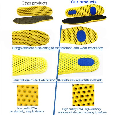 Memory Foam Insoles For Shoes Sole Mesh Deodorant Breathable