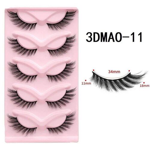 Cat eye Eyelashes 3D Natural False Lashes Fluffy Soft Cross
