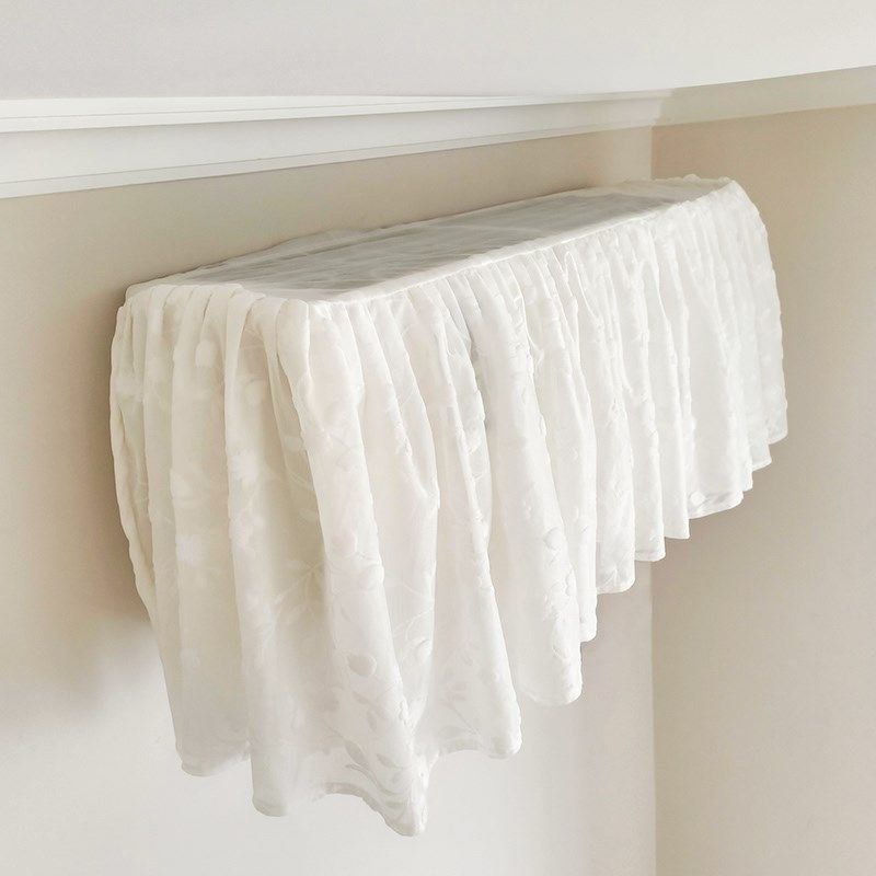 高级轻法式开机不取空调防尘罩挂机卧室挂式家用空调刺绣白色系