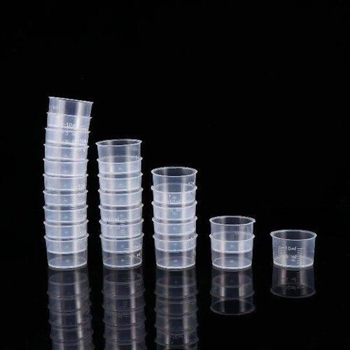 100pcs 10ml Disposable Measuring Cups Thickened Clear