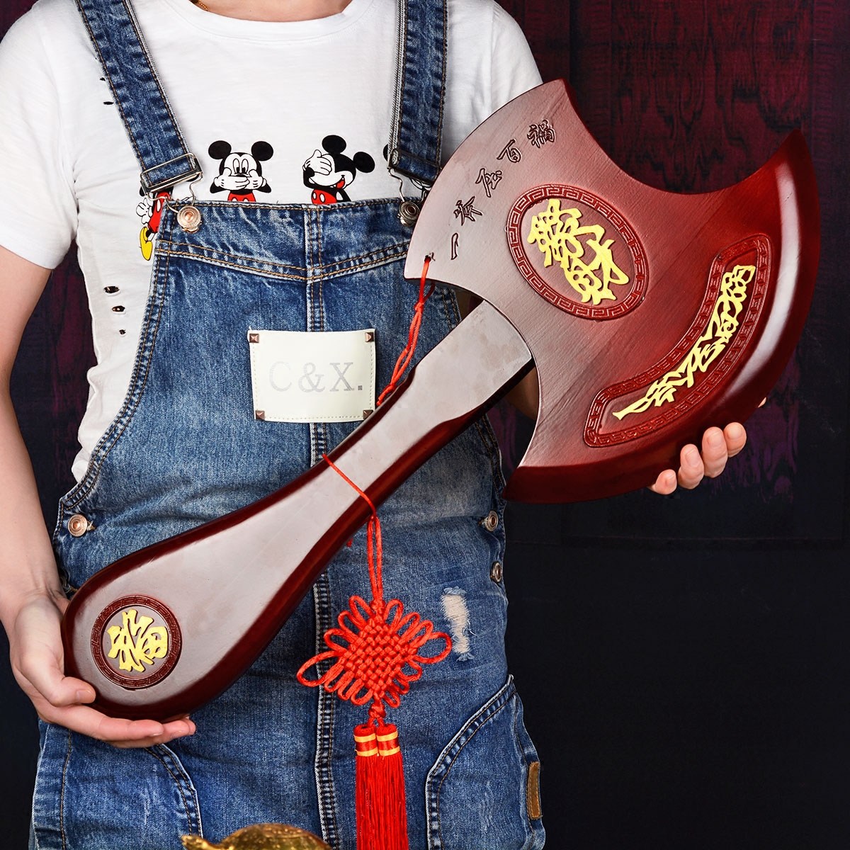 送福阁桃木斧子挂件结婚坐福压床斧搬家乔迁新居斧头摆件,家居饰品,木雕,淘宝优惠券,粉丝福利购,淘宝优惠卷