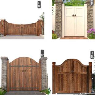 KOV户外防小腐木庭院门栅栏门防腐木大户外花园简易门庭门院门院