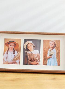 AL100529框中相摆台挂墙冲洗框照片做成空架打印相片加木质连框6