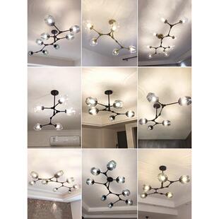 北欧吊灯客灯创意灯现代简约厅风格 XD069卧室餐厅魔网豆红分子