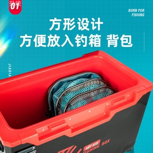 佳钓尼方形鱼护野钓专用2023新款钓鱼网兜迷你黑坑新型方口小渔护