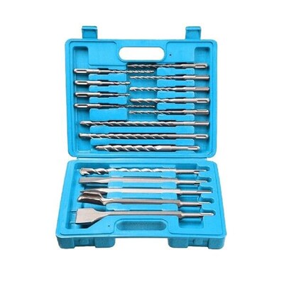 17PCS Electric Rotary Hammer Drill Bits and Chisels Kit
