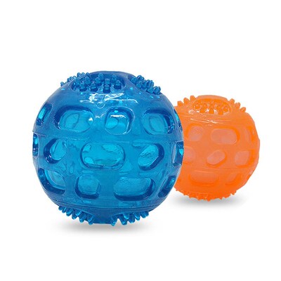 Dog toy toy ball anti biting and sound resilient ball grindi
