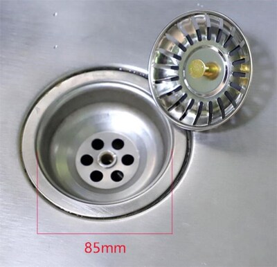 Stainless Steel Kitchen Sink Strainer Stopper Waste Plug Sin