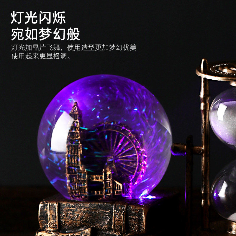 复古装饰品家居摩天轮水晶球沙漏工艺礼品摆饰艺术客厅酒柜巴黎铁,家居饰品,装饰摆件,淘宝优惠券,粉丝福利购,淘宝优惠卷