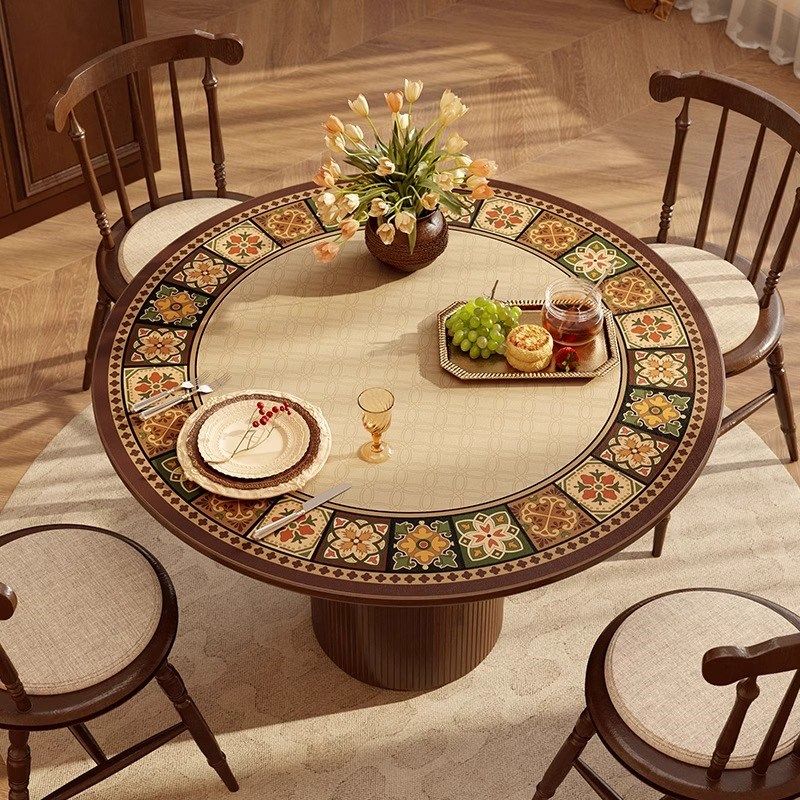 范居态度美拉德圆桌布防水防油餐桌垫免洗防烫圆桌茶几垫桌垫台布,居家布艺,桌布,淘宝优惠券,粉丝福利购,淘宝优惠卷