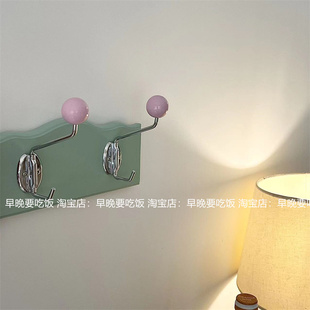 早晚要吃饭 韩国中古壁挂衣帽挂钩装饰民宿咖啡店复古实木衣架