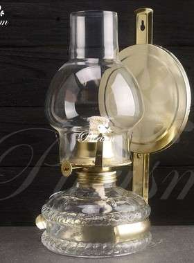 cm高复古怀旧玻璃新居婚庆子孙灯佛灯台灯装饰长明煤油灯