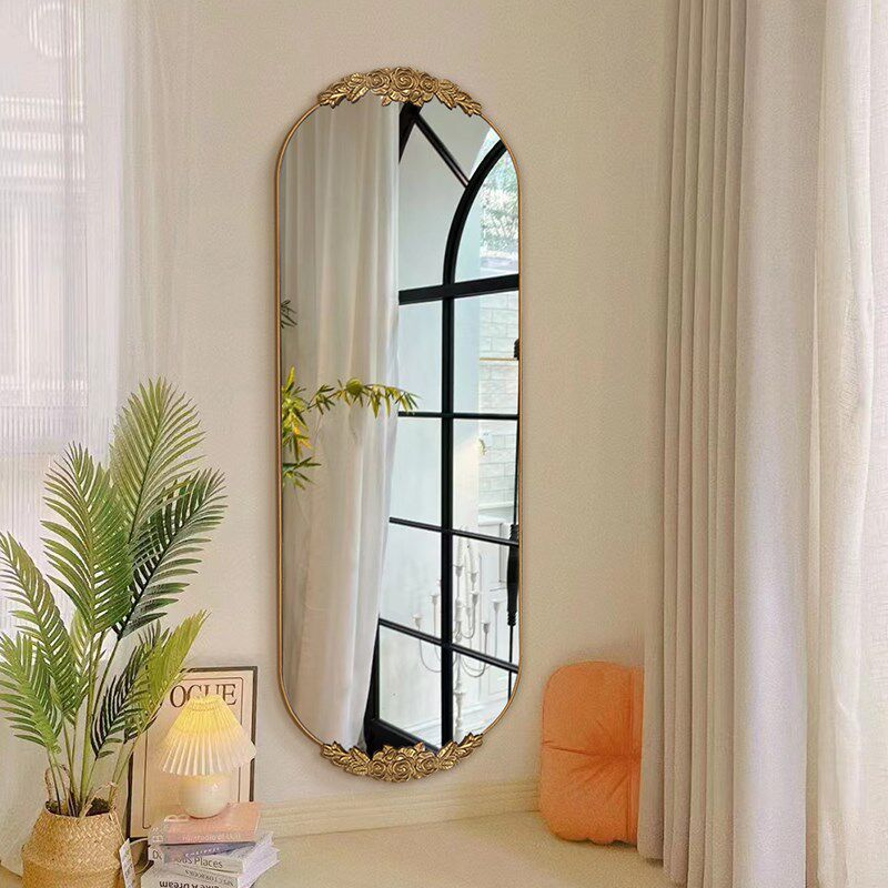 复古穿衣镜入户壁挂大全身镜子欧式艺术造型镜法式高端衣帽试衣镜,住宅家具,穿衣镜,淘宝优惠券,粉丝福利购,淘宝优惠卷