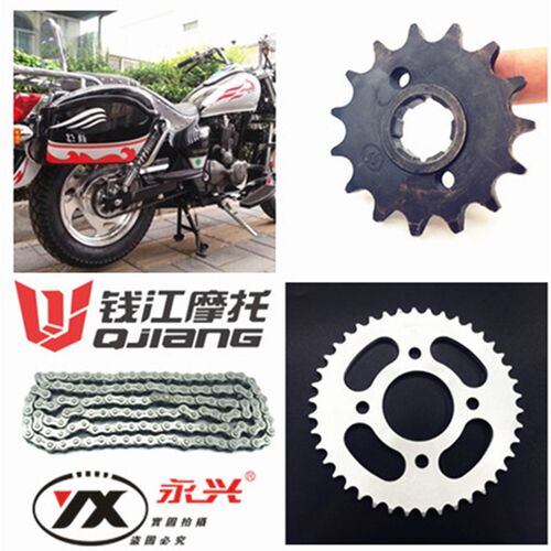 适用于钱江风暴太子150-3A-3B大小链盘 150-18F 套链 链条 大小齿