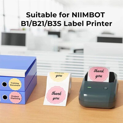 Niimbot Round Printer Portable Thermal Label ers Self-Adhesi