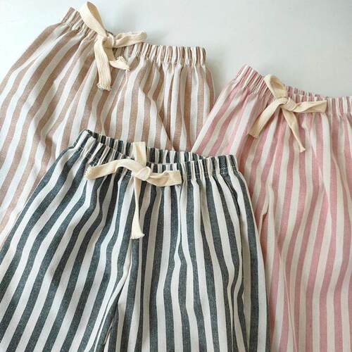 Childrens Clothing Vintage Linen Cotton Stripe Pants Baby B