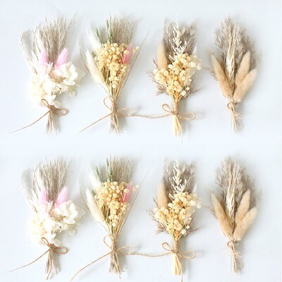 Dried Flower Mini Bouquet Bride Bridesmaid Wedding Corsage G