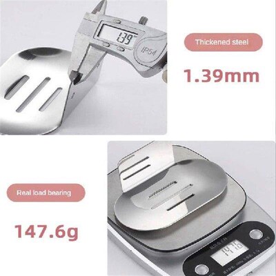Drainable Soap Dish 304 Stainless Steel No Punch Hanging