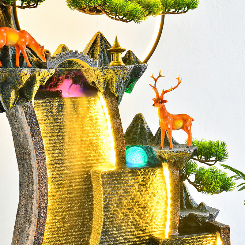 创意水幕墙假山流水摆件循环水喷泉生财客厅庭院日常送礼景观摆件,家居饰品,流水摆件,淘宝优惠券,粉丝福利购,淘宝优惠卷