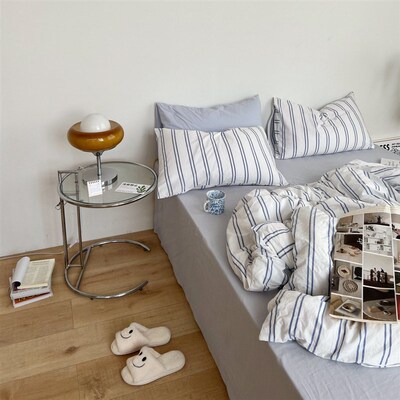 Miami Blue Stripes, The Same Style As The Korean Dongdaemun,