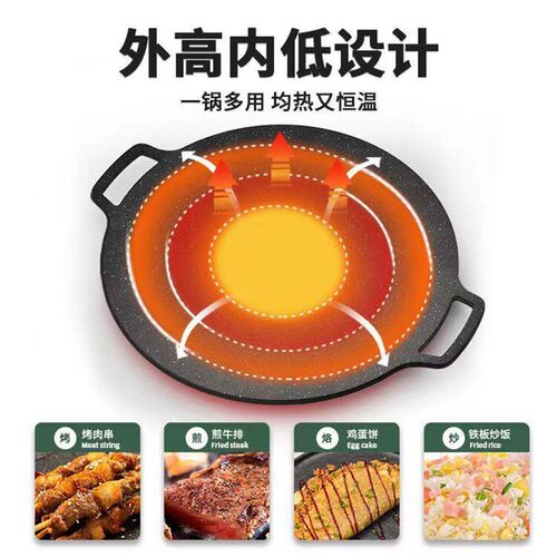 Maifan Stone Plate Outdoor Barbecue Plate Korean Non-stick P