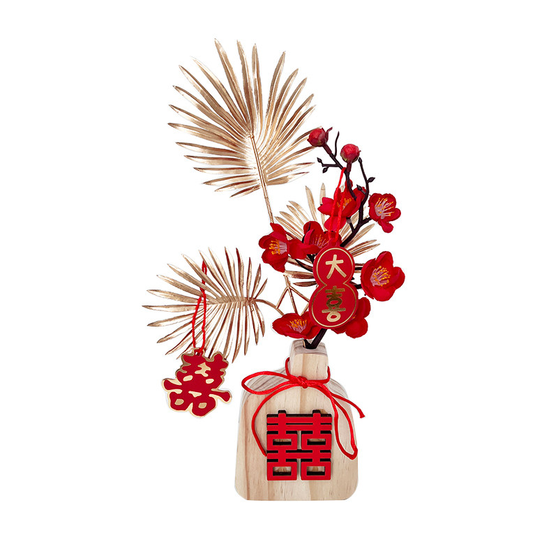 结婚用品大全婚房布置装饰小摆件新婚订婚客厅桌面仿真花喜字花瓶,节庆用品/礼品,婚房装扮用品,淘宝优惠券,粉丝福利购,淘宝优惠卷