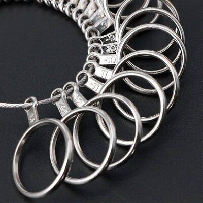 Metal Ring Measurement Tool Ring Sizer Gauge Women Wedding