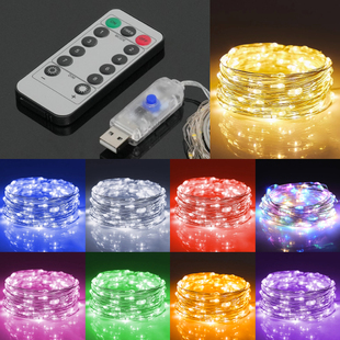 led电池铜线小彩灯氛围灯条星星灯串迷你发光氛围感灯珠房间布置